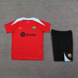 Mens Barcelona Short Training Suit Red 2024/25
