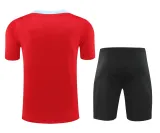 Mens Barcelona Short Training Suit Red 2024/25