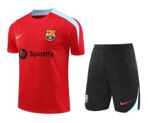 Mens Barcelona Short Training Suit Red 2024/25