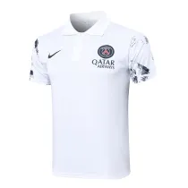Mens PSG Polo Shirt White 2024/25