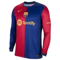 Mens Barcelona Home Jersey Long Sleeve 2024/25