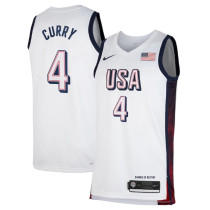 Mens Nike White USA Basketball Player Jersey - Olympic Games 2024