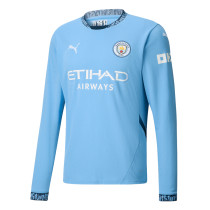 Mens Manchester City Home Jersey Long Sleeve 2024/25