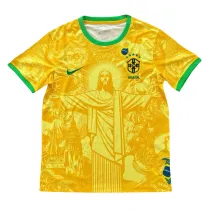 Mens Brazil Special Edition Jesus Bright Yellow Jersey 2024