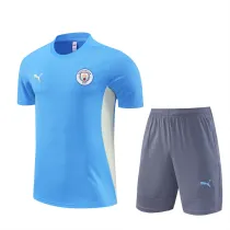 Mens Manchester City Short Training Suit Blue 2024/25