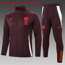 Kids Bayern Munich Jacket + Pants Training Suit Burgundy 2024/25