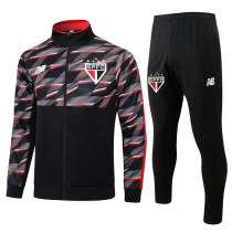 Mens Sao Paulo FC Jacket + Pants Training Suit Black 2024/25