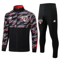 Mens Sao Paulo FC Jacket + Pants Training Suit Black 2024/25