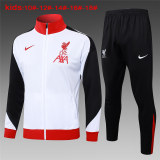 Kids Liverpool Jacket + Pants Training Suit White 2024/25