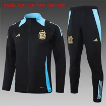 Kids Argentina Jacket + Pants Training Suit Black 2024