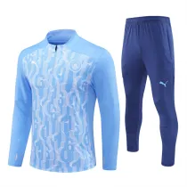 Mens Manchester City Training Suit Blue Pattern 2024/25