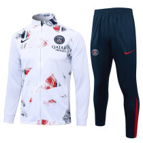 Mens PSG Jacket + Pants Training Suit White 2024/25