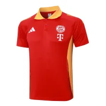 Mens Bayern Munich Polo Shirt Red 2024/25