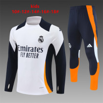 Kids Real Madrid Training Suit White 2024/25