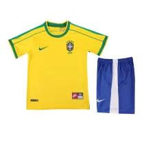 Kids Retro Brazil Home Jersey 1998