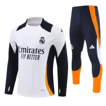 Mens Real Madrid Training Suit White 2024/25