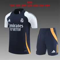 Kids Real Madrid Short Training Suit Royal 2024/25