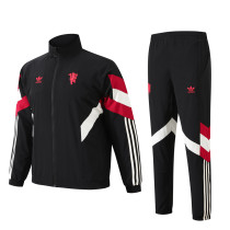 Mens Manchester United adidas Originals Lifestyler Full-Zip Track Jacket Black 2024/25