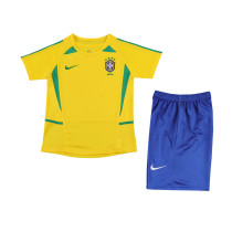 Kids Retro Brazil Home Jersey 2002