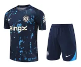 Mens Chelsea Short Training Suit Royal Pattern 2024/25