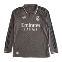 Mens Real Madrid Third Jersey Long Sleeve 2024/25