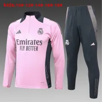Kids Real Madrid Training Suit Pink 2024/25