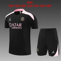 Kids PSG x Jordan Short Training Suit Black 2024/25