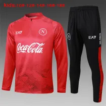 Kids Napoli Training Suit Red 2024/25