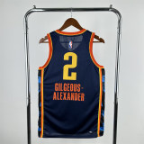 Mens Oklahoma City Thunder Nike Black 2024/25 Swingman Jersey - City Edition
