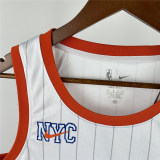 Mens New York Knicks Nike White 2024/25 Swingman Jersey - City Edition