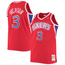 Mens Philadelphia 76ers Red Hardwood Classics 1996/97 Swingman Jersey