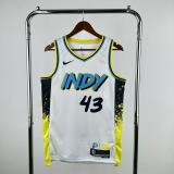 Mens Indiana Pacers Nike White 2024/25 Swingman Jersey - City Edition