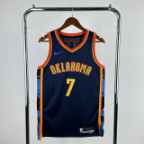 Mens Oklahoma City Thunder Nike Black 2024/25 Swingman Jersey - City Edition