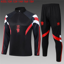 Kids Manchester United Training Suit Black 2024/25