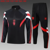 Kids Manchester United Training Suit Black 2024/25