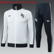 Kids Juventus Jacket + Pants Training Suit Light Grey 2024/25