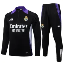 Mens Real Madrid Training Suit Black 2024/25