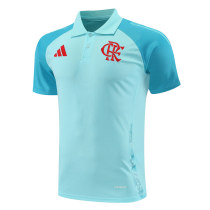 Mens Flamengo Polo Shirt Light Blue 2024/25
