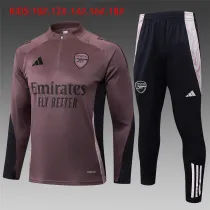 Kids Arsenal Training Suit Grey Purple 2024/25