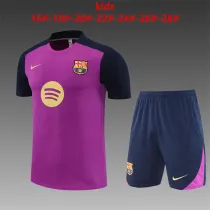 Kids Barcelona Short Training Suit Purple 2025/26