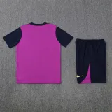 Mens Barcelona Short Training Suit Purple 2025/26