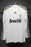 Mens Real Madrid Retro Home Authentic Long Sleeve Jersey 2009/10 - Match