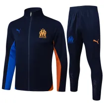 Mens Olympique Marseille Jacket + Pants Training Suit Grey 2025/26