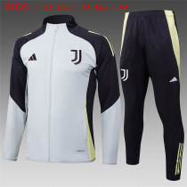 Kids Juventus Jacket + Pants Training Suit Grey 2025/26