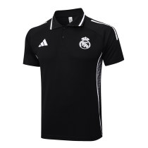 Mens Real Madrid Polo Shirt Black 2025/26