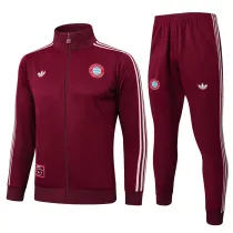 Mens Bayern Munich Jacket + Pants Training Suit Burgundy 2025/26