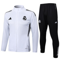 Mens Real Madrid Jacket + Pants Training Suit White 2025/26