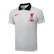 Mens Liverpool Polo Shirt Light Grey 2025/26