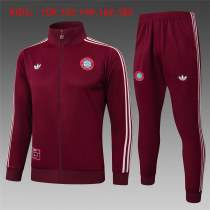 Kids Bayern Munich Jacket + Pants Training Suit Burgundy 2025/26