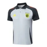 Mens Benfica Polo Shirt Grey 2025/26